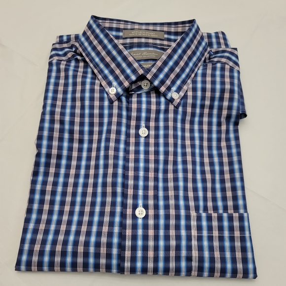 Daniel Cremieux Signature Performance Plaid Dark Blue Long-Sleeve Woven Shirt - Picture 2 of 6